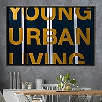 Framed Canvas Wall Art Pressed Quotes 3D Chic Inspirational Multicolor Pop Art Quotes Typography Ultra Whimsical - 16x24 inches