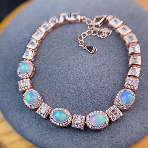Bijoux 925 Opale Naturelle véritable et délicate chaîne en Opale Noire