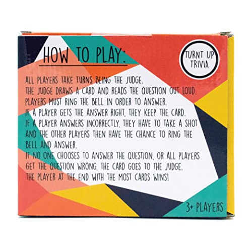 Tmd Retail Turnt Up Trivia Card Games For Adults - Call Bell Card Games For Adults - Trivia Games For Family - Friends Trivia For Bachelor, Birthday Parties - Trivia Game With 1.5 Oz Shot Glass 44 Ml #TOP3