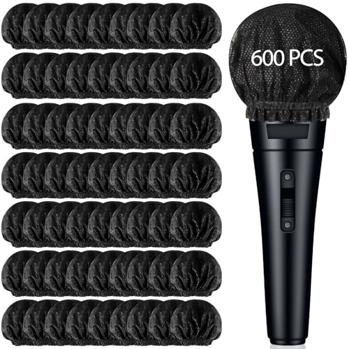 Buryeah 600�� �g���̂ă}�C�N�J�o�[ �s�D�z�n���h�w���h�}�C�N�E�B���h�X�N���[�� �S���o���h�t�� �ʕ�}�C�N�J�o�[ KTV���R�[�f�B���O�X�^�W�I�J���I�P�X�e�[�W�p�t�H�[�}���X�p (�u���b�N)