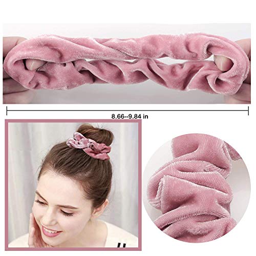 Sinwind 20pcs Scrunchies Terciopelo elástico pelo bandas Lazos para el cabello Terciopelo Elásticos para el cabello Scrunchies Scrunchie para niña o para mujer Accesorios para el cabello