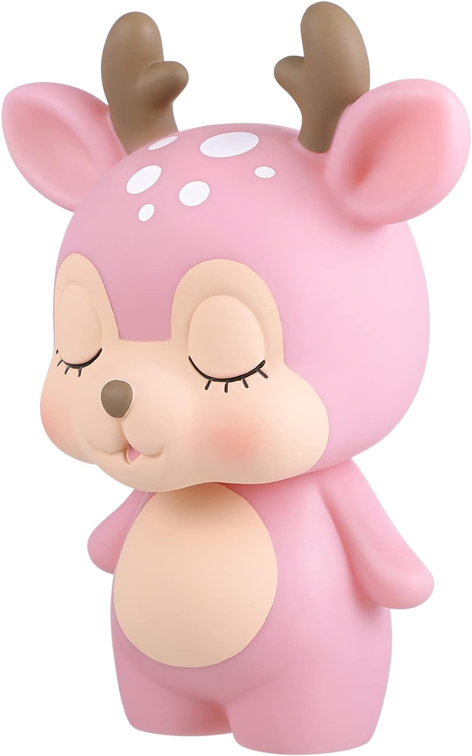 TOYMYTOY Animal Piggy Bank Piggy Bank Children Cherish Resin Deer Money Coin Bank Cartoon Collector Money Bank Ornament for Boys Kids Girls, Cute Room Decor ( Pink )