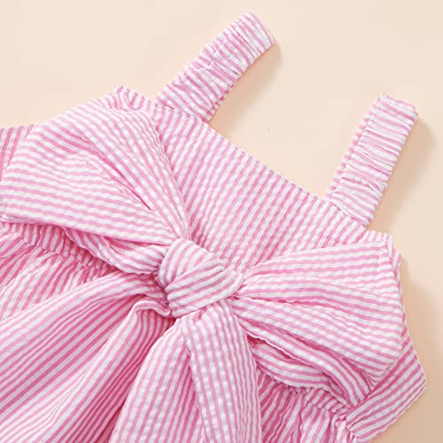 Bobora Toddler Baby Girls Summer Shorts Set Big Bowknot Sleeveless Tops Casual Shorts Headband 3Pcs Summer Clothes Outfit #TOP3