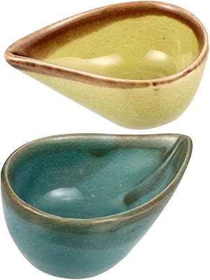 Healifty 2Pcs Essential Oil Bowls Decorative Aroma Bowls Ceramic Aroma Blending Bowls for Home