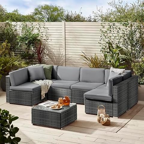 Furniturebox UK Orlando Rattan Sofa Set Cover