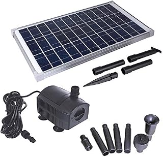 Solariver Solar Water Pump Kit - 360+GPH Submersible Pump with Adjustable Flow, 20
