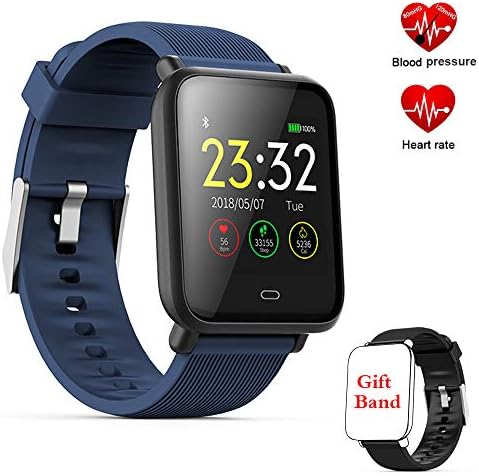 TEYO Fitness Tracker Smart Watch, Activity Tracker with Heart Rate Monitor,Color Screen Fitness Watch with Sleep Monitor Blood Pressure Monitor Step Counter, Pedometer Watch,IP67 Waterproof (Q9-Blue)