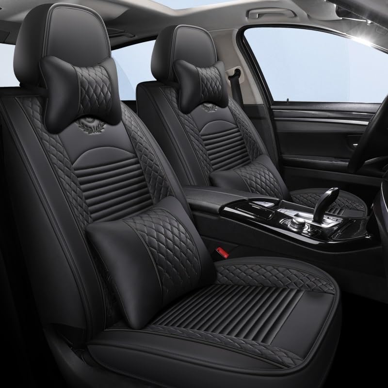 Housse Siege Voiture pour VW Passat et Jetta en cuir PU noir complet