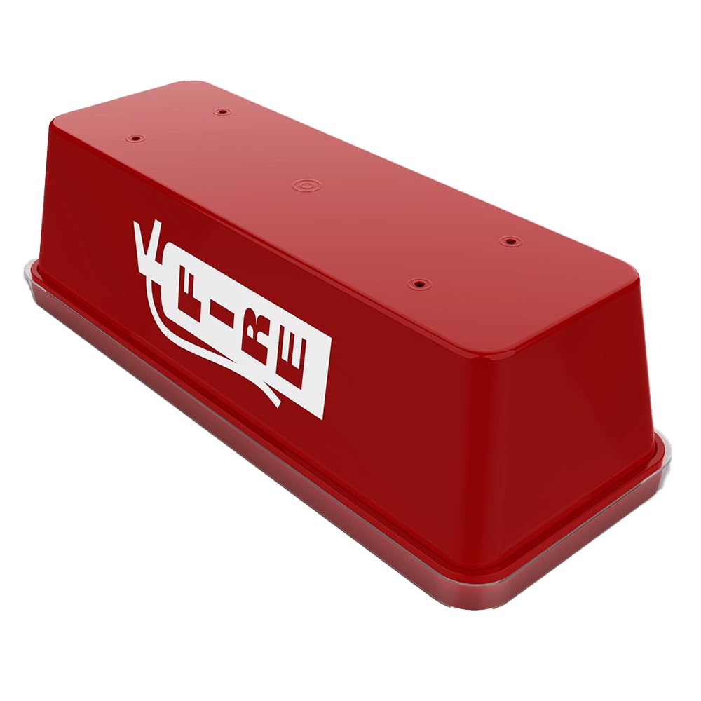 Estintore scatola in PVC grande – Per estintori fino 58 cm fino a 5 kg – Armadio in PVC montato a parete – Per riporre estintori per interni ed esterni – Alloggiamento di emergenza rosso
