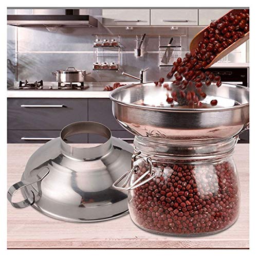 Embudo Embudo de Acero Inoxidable, Embudo de líquido de Aceite de Cocina Embudo de Metal con Filtro Desmontable Embudo de Boca Ancha for enlatar Herramientas de Cocina.