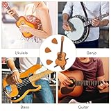 Wooden Plectrum Holder - Acoustic Guitar Pick Case With 3 Picks - Mini Guitar Box - Music Art Gift for Ukulele & Bass Players - Image 8