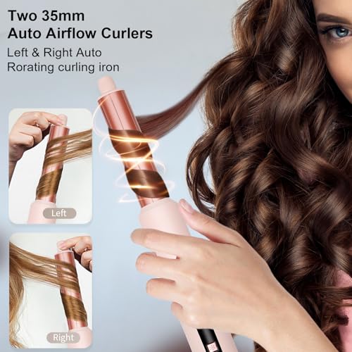 9 in 1 Hot Air Styler Wrap, High-Speed Hair Dryer Brush with Auto Wrap Curlers, Foldable Ionic Blow Dryer Brush for Fast Drying, Smoothing & Volumizing, Multi-Styling Tools (Gifts for Women) - Image 4
