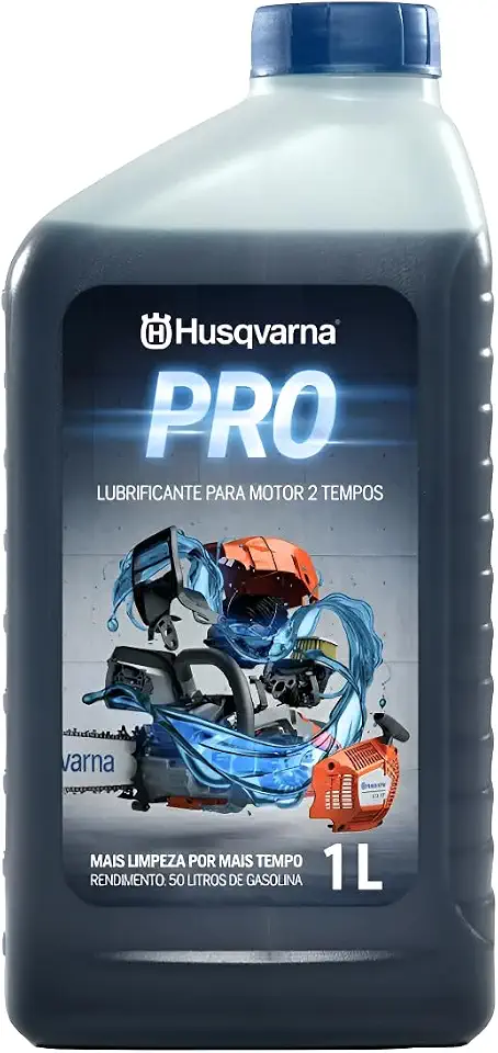 Óleo Lubrificante 2T Husqvarna Premium PRO 1L para Motores 2 Tempos