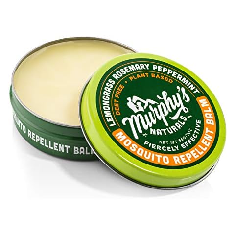 Murphy's Naturals Mosquito Repellent Balm | Plant Based, All Natural Ingredients | DEET Free | Travel/Pocket Size | 2oz Cover