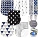 Baby Burp Cloths Pack of 5 by Dodo Babies + 2 Pacifier Clips + Pacifier Case in a Gift Bag, Premium Quality Unisex Boy or Girls Soft and Absorbent, Excellent Baby Shower/Registry Gift