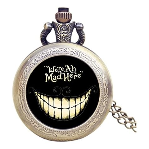 Alice in Wonderland Vintage Pocket Watch Necklace Cover