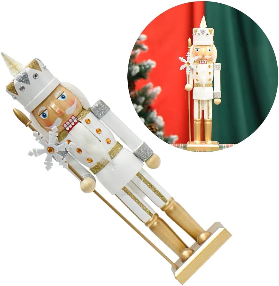 Decorative Nutcrackers Figurine 36cm Gold Snowflake for Christmas Decors