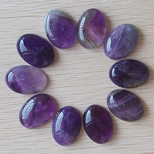 Pierre cabochon ovale améthystes cristal naturel de qualité pour joaillerie