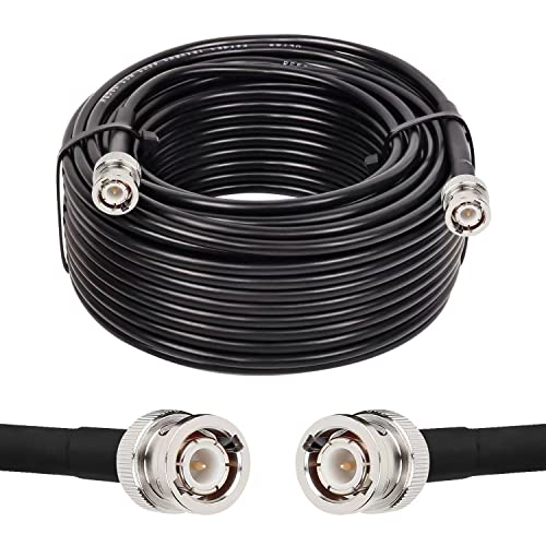 BNC Male to Male Coax Cable 60ft, 50 Ohm RG58