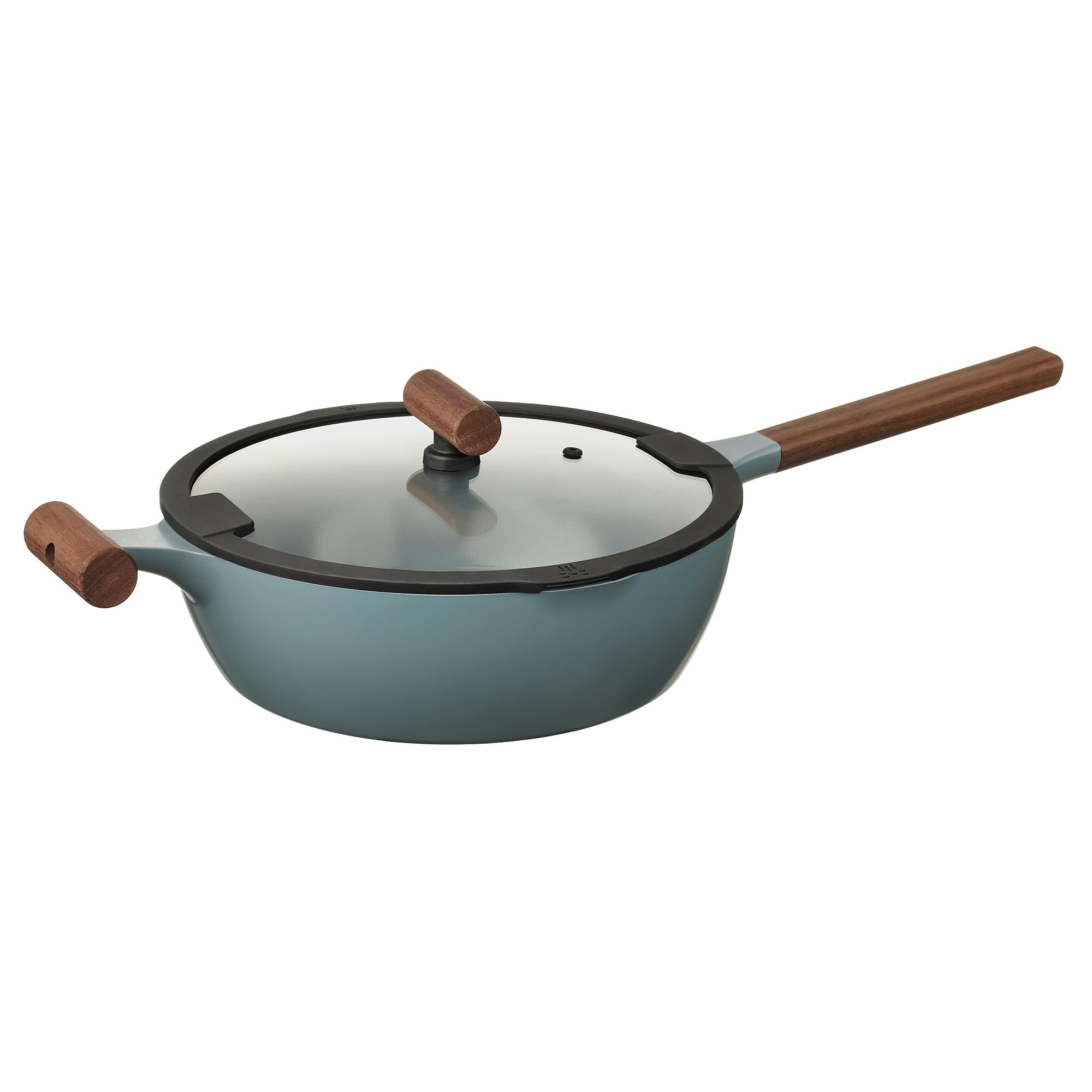 Sauteuse revêtement antiadhésif KLIPPFISK 28 cm finitions verre bois
