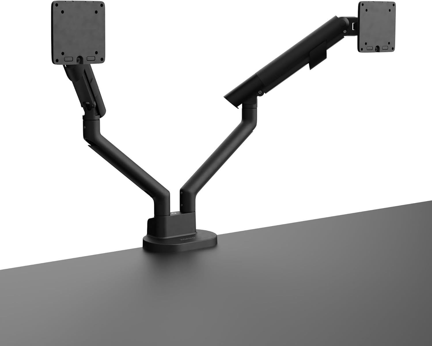 Kanto DM2 Dual Monitor Desktop Arm for 17” - 35” Flat, Curved and Ultrawide Monitors| 4.4 to 22 lb Weight Capacity | On-The-Fly Height Adjustment w/Spring Arm | Easy Install | Black