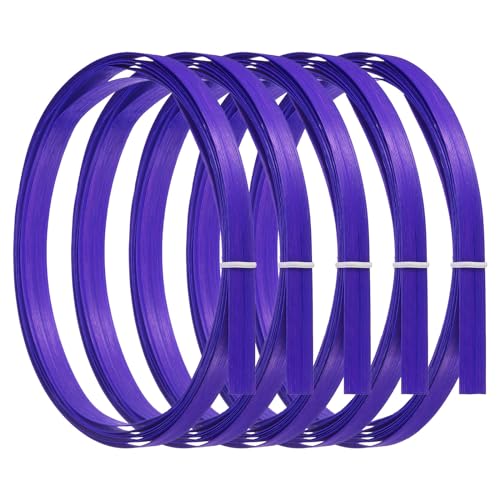 Lanières en bambou de vannerie PATIKIL plates et fines 7/16" couleur violette