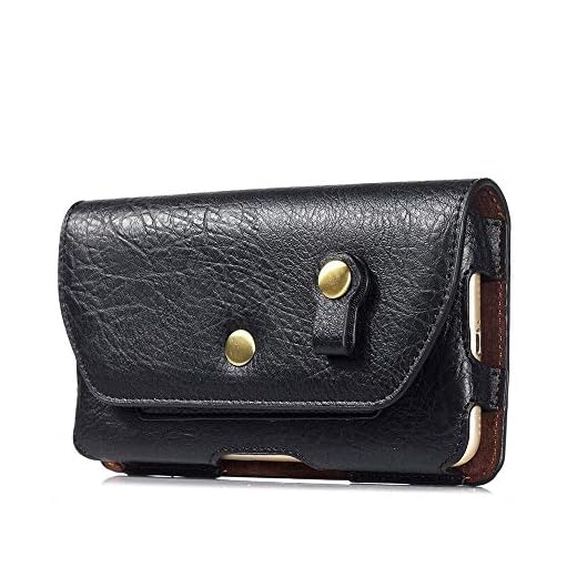 DFV mobile - Nuevo Diseño Funda Cinturón Horizontal de Piel con Porta Auriculares para ULEFONE Power 3S (2018) - Negra