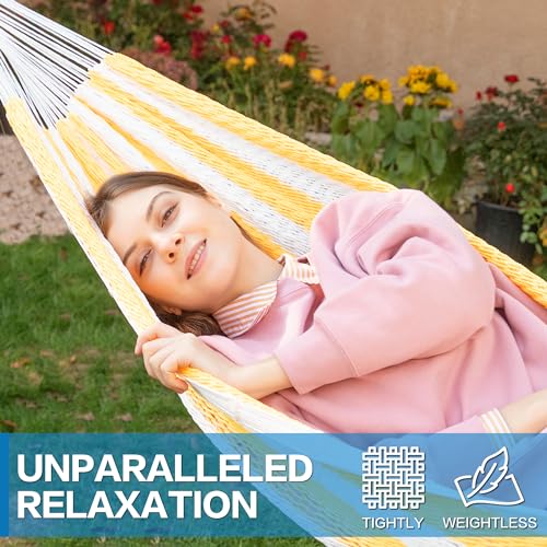 Pnaeut A01YSB08 Mayan Hammock, Handwoven Xl Thick Soft Rope Hammocks thumb #3