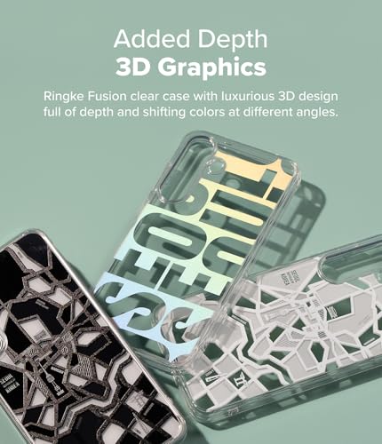 Image of Ringke Fusion Design Compatible with Samsung Galaxy S25 Plus Case Cover Hard Graphic Designed Back Soft Flexible TPU Bumper Scratch Resistant Natural Form Galaxy S25 Plus Back Cover - Seoul Map Black