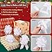 WILLBOND 24 Pieces 5 Inch Christmas Pull Bows Bulk for Wrapping Gift Large Bow with Ribbon Assorted Bows Pull String for Christmas Basket Party Present, Birthday, Wreath, Gift Basket(White)