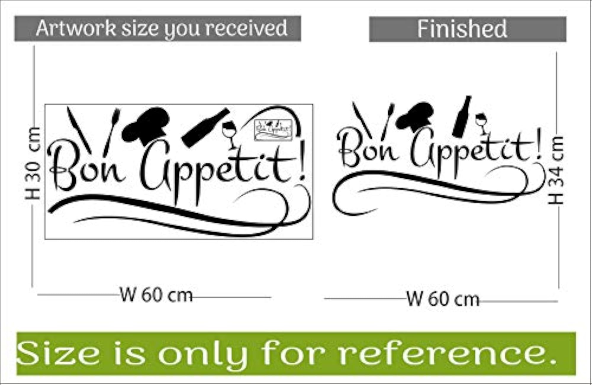 Bon Appetit Decorative Kitchen Wall Sticker