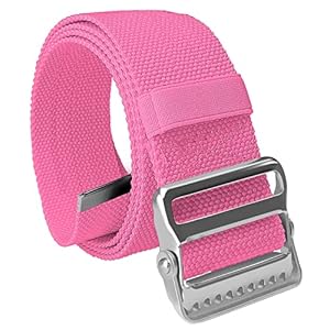 ASA TECHMED Gait Belts for Seniors, Belt to Lift Elderly Standing Assist Aid Quick Release Buckle for Caregivers, Nurses, Home Health Aides, Physical Therapists – 60″ Pink