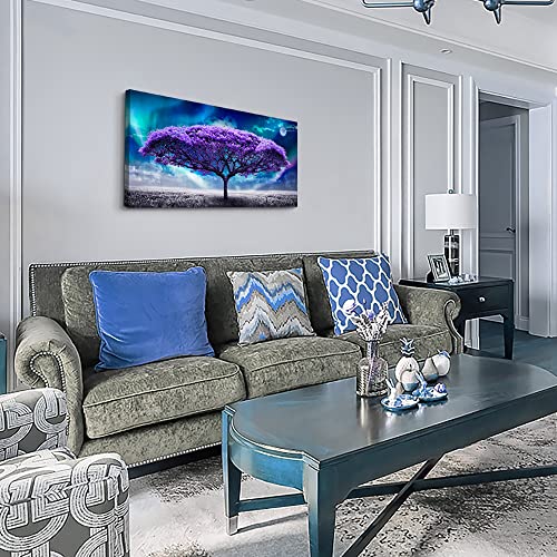 Canvas Wall Art For Living Room Large Size Farmhouse Wall Decor For Bedroom Purple Tree Abstract Scenery Pictures Artwork Canvas Prints Office Decor Painting Dormitory Decor Modern Home Decorations #TOP1