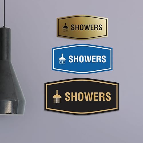 Miniatura 3 de Fancy Showers Sign (Negro) - Pequeño