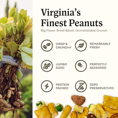 Image of Belmont Peanuts Backyard Party Mix, 18 oz (Pack of 1) | Butter Toffee Peanuts, Wasabi Peas, Cashews, Corn & Rice Sticks, Pecans, Pretzels | Simple Ingredients, No Preservatives, Hand-Seasoned