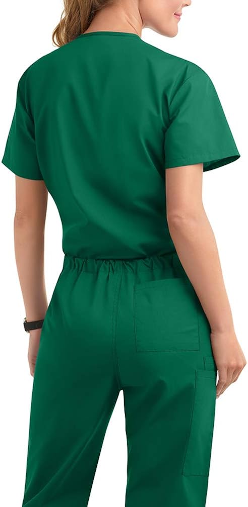 Strictly Scrubs Unisex Scrub Set (XS-3X, 14 Colors) - Includes 3 Pocket Top and Drawstring Pant: Clothing, Shoes & Jewelry