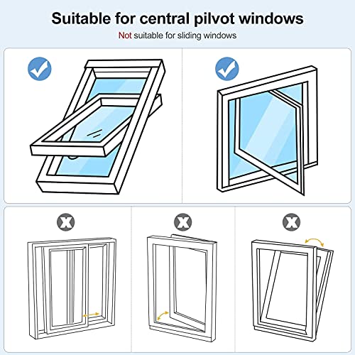 Jvareaty Dachfenster Klimaanlage, WeißEs und Wasserdichtes Fenster für Mobile Klimaanlagen (190 cm)-3