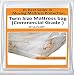 Twin Mattress Bag Cover for Moving or Storage - 5 Mil Heavy Duty Thick Plastic Wrap Protector Reusable Bag