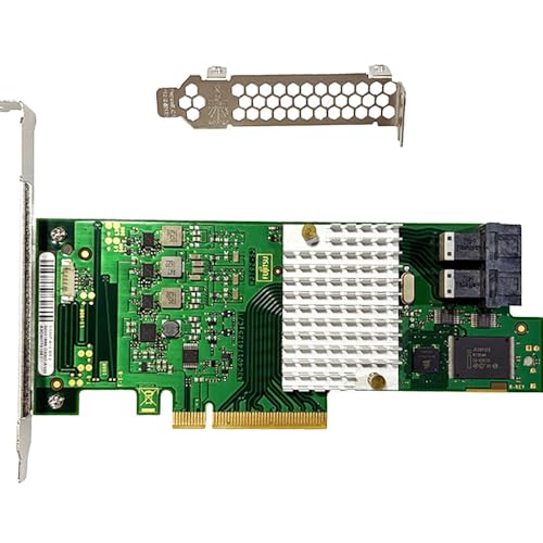 Image of SAS HBA Card Compatible with 9211-8i & LSI 9300-8i IT Mode PCIe SATA Expansion Card, 8-Port 12Gbps PCIe 3.0 x8, SAS Expander Support, HBA Controller with 2X SFF-8643 to 4X SATA Cables for ZFS TrueNAS