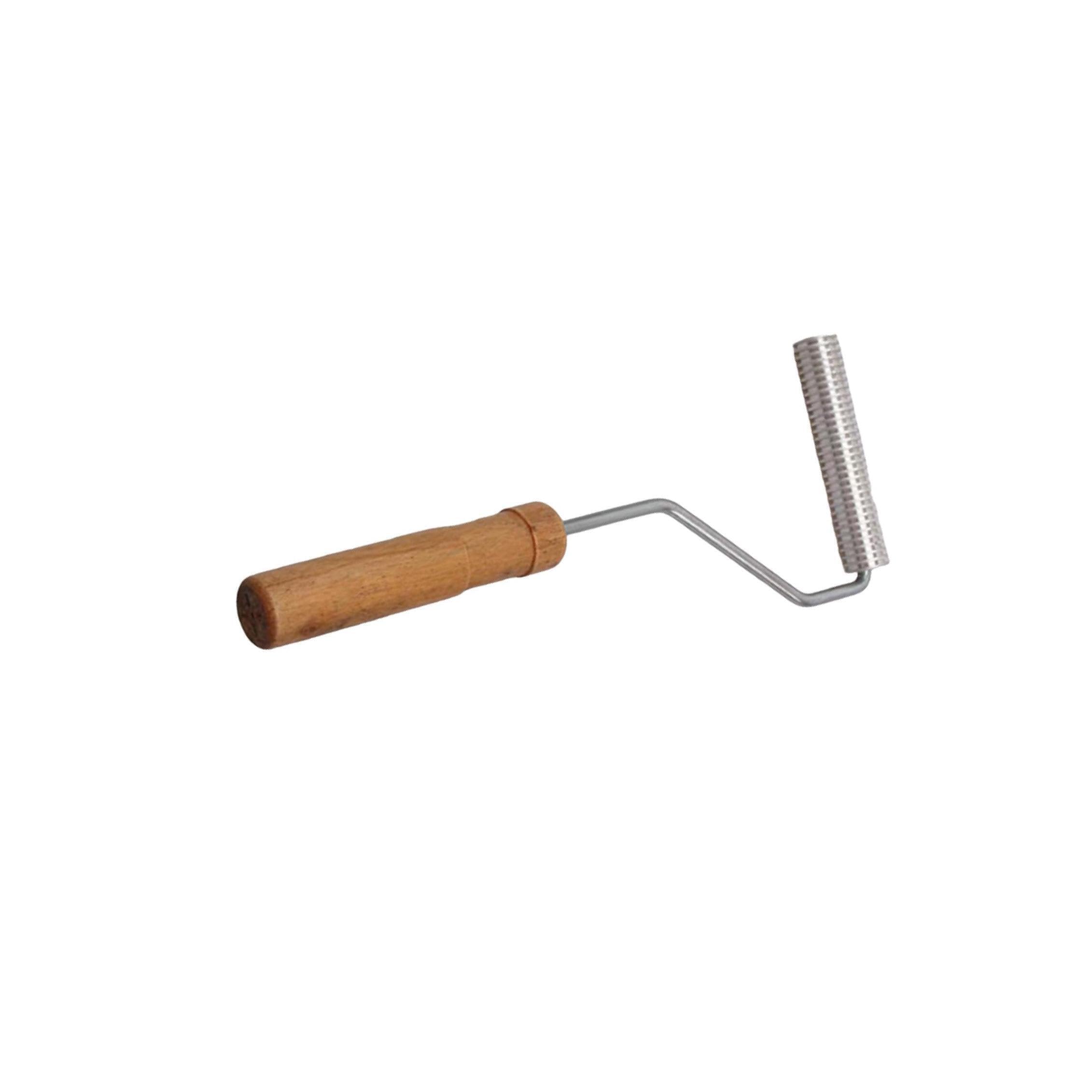 Mophrati Wood Fiberglass Roller Tool Bubble Paddle Tool User Friendly Comfortable Reliable Action Aluminum Sturdy And To Fiberglass Resin Laminating Paint Roller, 25X100mm