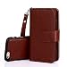 iPhone 6 Plus Case, iPhone 6s Plus Case, TabPow [Wallet Case] 9 Card Holder [Detachable Wallet Folio] PU Leather Flip Case Cover For iPhone 6 Plus / iPhone 6s Plus (5.5 inch), Brown
