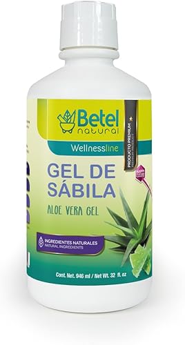 Gel de Sabila de Betel Natural - Gel de aloe vera - Increíble apoyo gástrico - 32 onzas