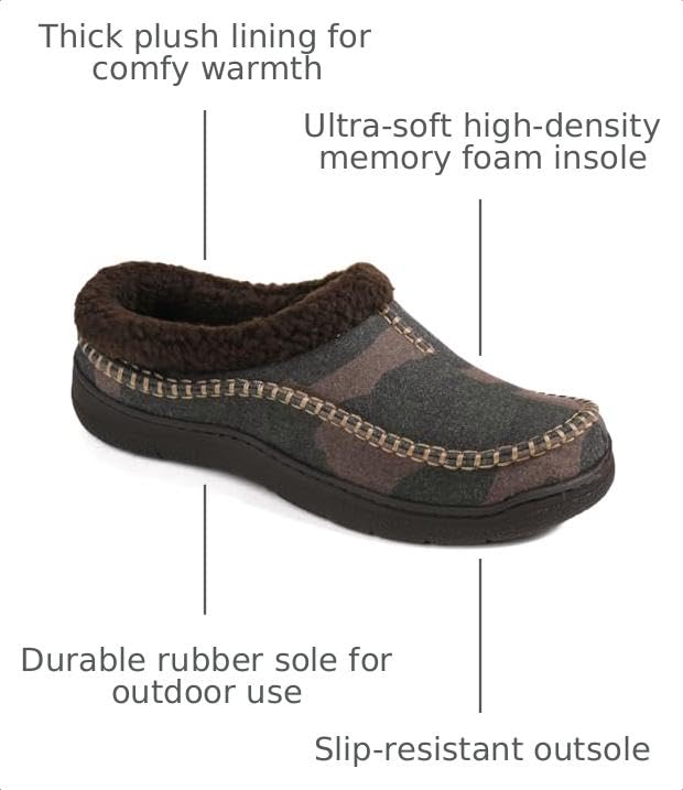 Image of Zigzagger Men's Slip On Moccasin Slippers Indoor Outdoor