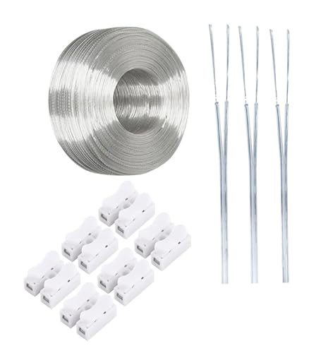 COMVASTARS Cable de extensión de alimentación Cable de extensión de alimentación Transparente,Cable de extensión eléctrico de Alambre Plano para pequeños Accesorios eléctricos (10M)