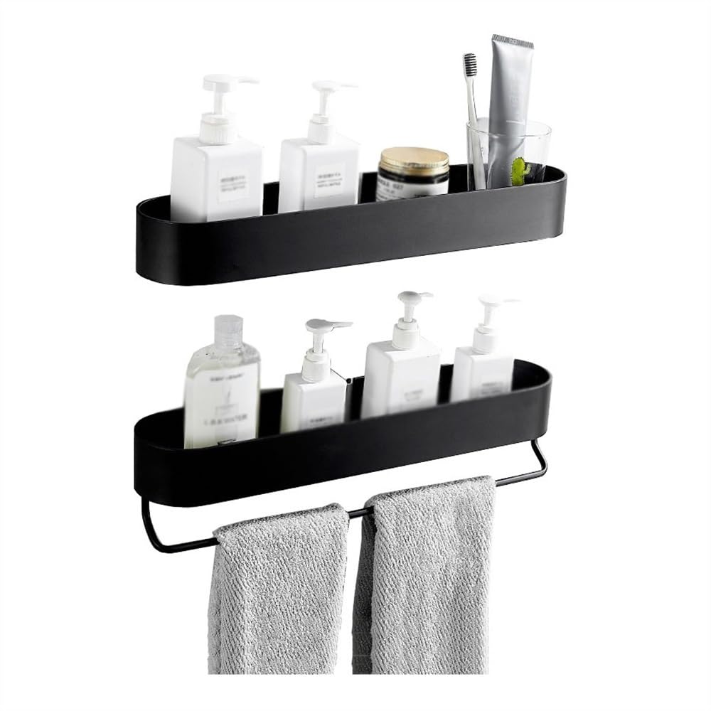 SDGBCXD bathroom shelves, 2 Pack Bathroom Shelf Organizer Aluminum Round Edges for & Kitchen Towel Storage(58cm)