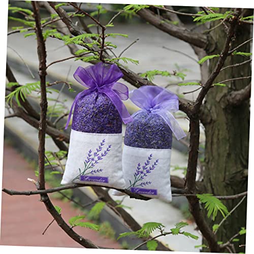 Hemobllo 22Pcs Bolsas de Seda de Lavanda con Cordón miniatura 5