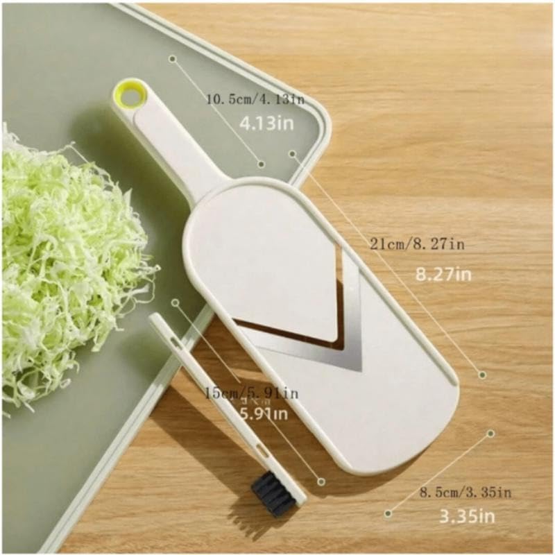 Japanese Style Beige Cabbage Slicer, Multifunctional, Lemon Cucumber Vegetable Salad, Plastic Kitchen Utensils & Gadgets, Cutting Shredder