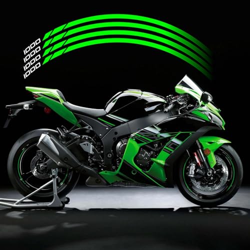 GFMNOY 17"Rim Wheel Rim Decal Sticker Compatible with Kawasaki Z1000(Green) by GFMNOY - Used condition - Image 3