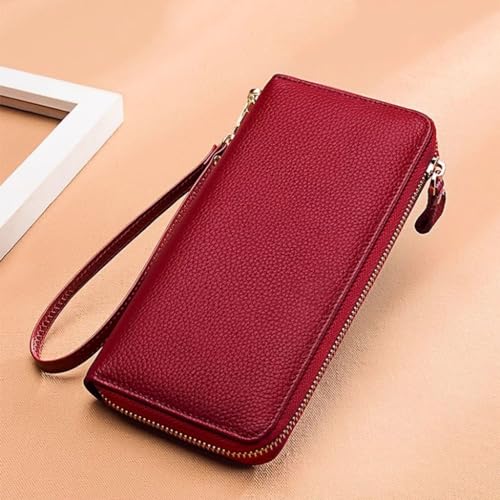 Women Genuine Leather Wallet Blocking Credit Card Holder Famale3