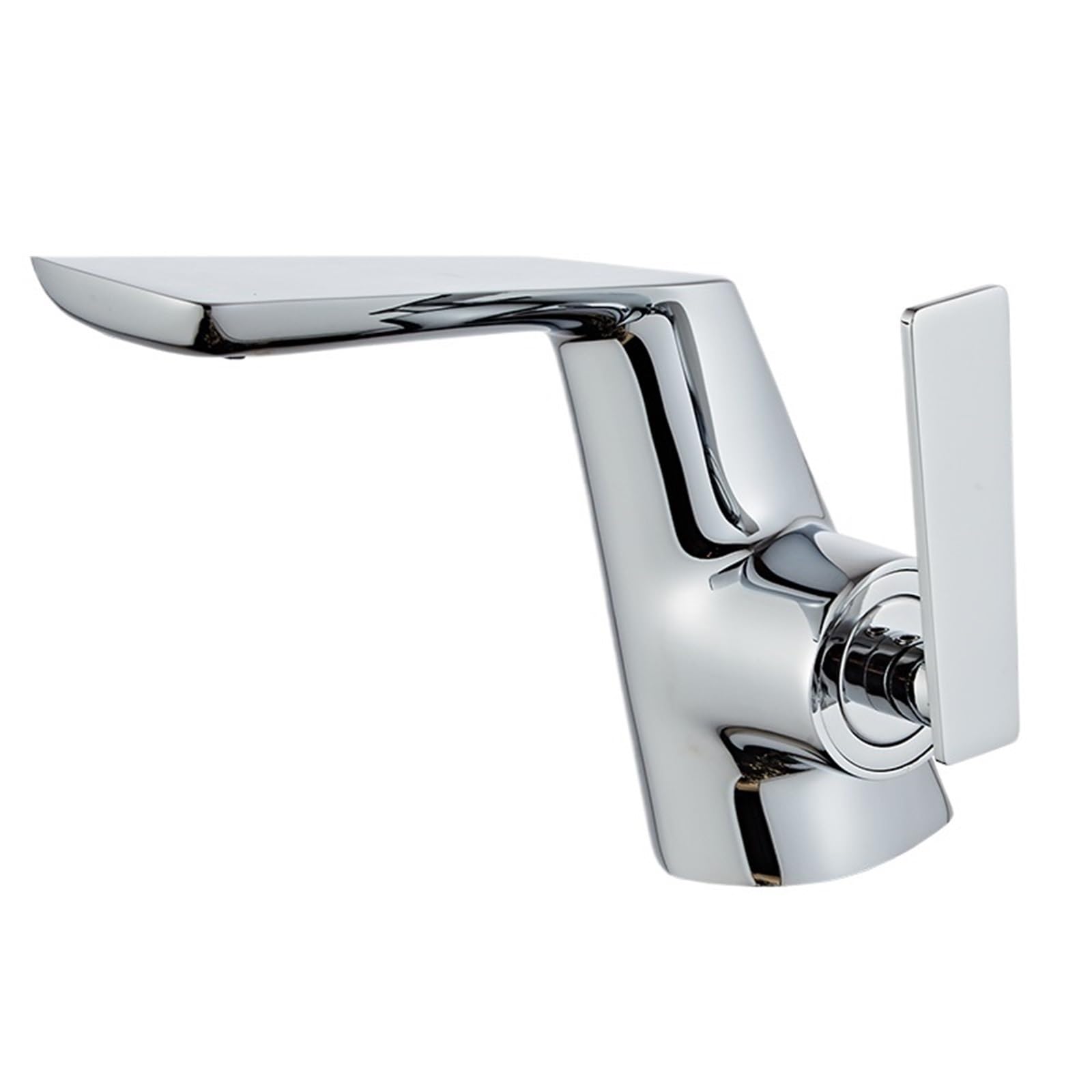 Black Chrome Bathroom Basin Faucet Cold Hot Water Mixer Crane Tap Deck Mount Tapware Soft Wash(Chrome)